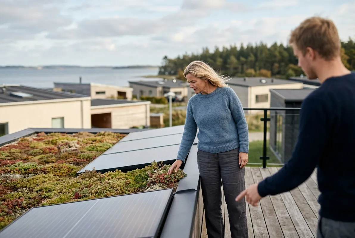Særlige muligheder: Tagterrasse, solceller og sedumtag på fladt tag